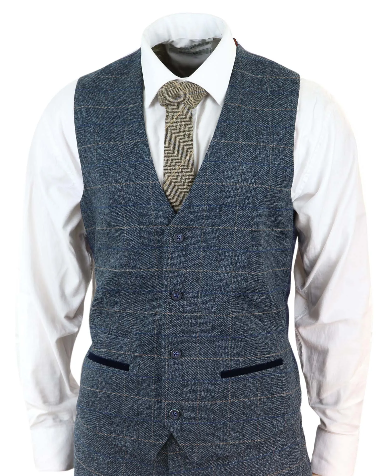 Scott 3 Piece Suit Herringbone Tweed