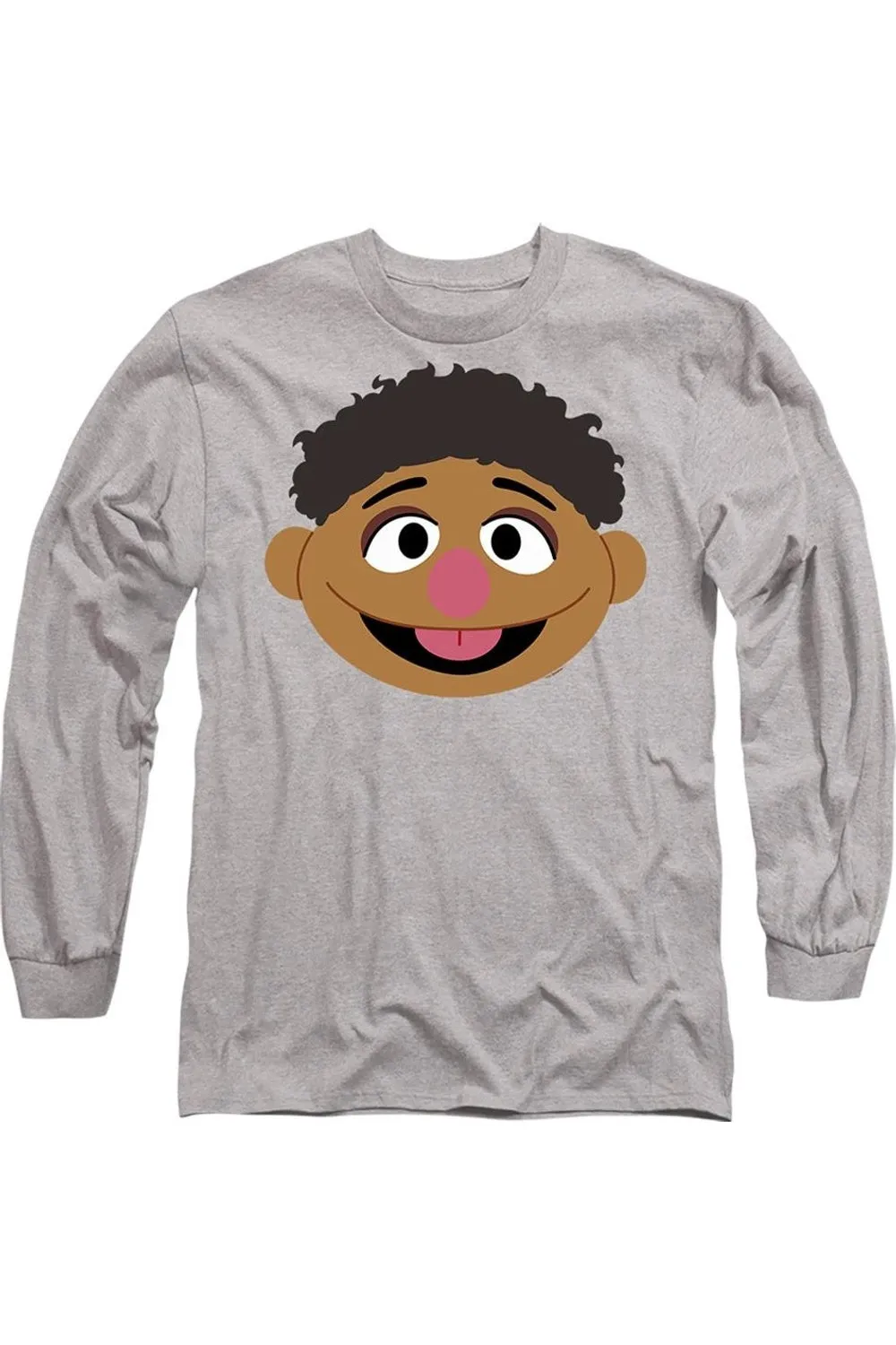 Sesame Street Tamir Face Long Sleeve Adult Tee / T-Shirt
