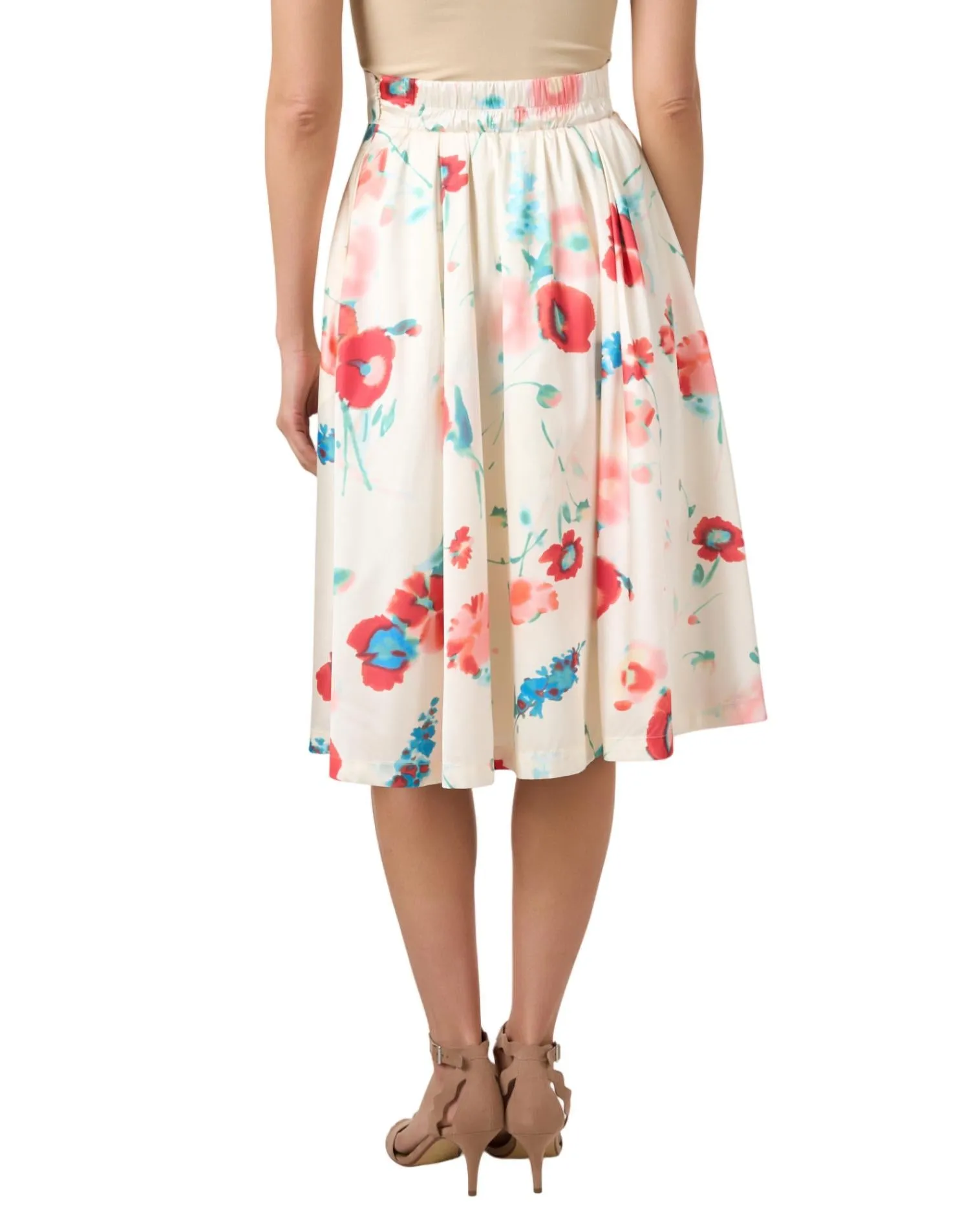 Shelley Midi Skirt In White/multi