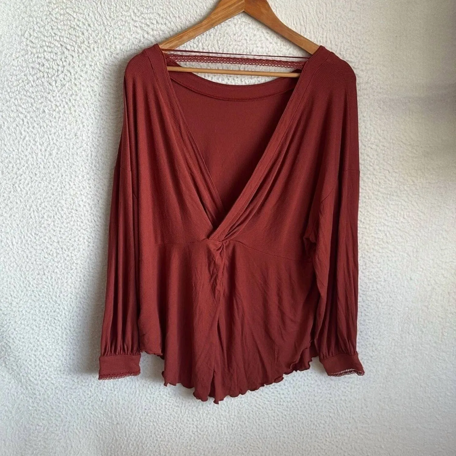 Shimmy Shake Open Back Oversized Top In Cowboy