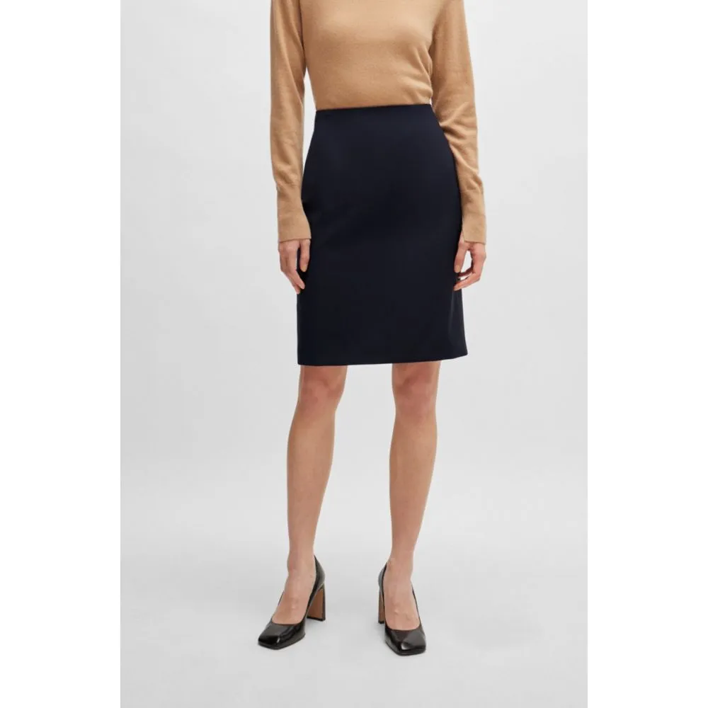 Slim-fit pencil skirt in virgin wool