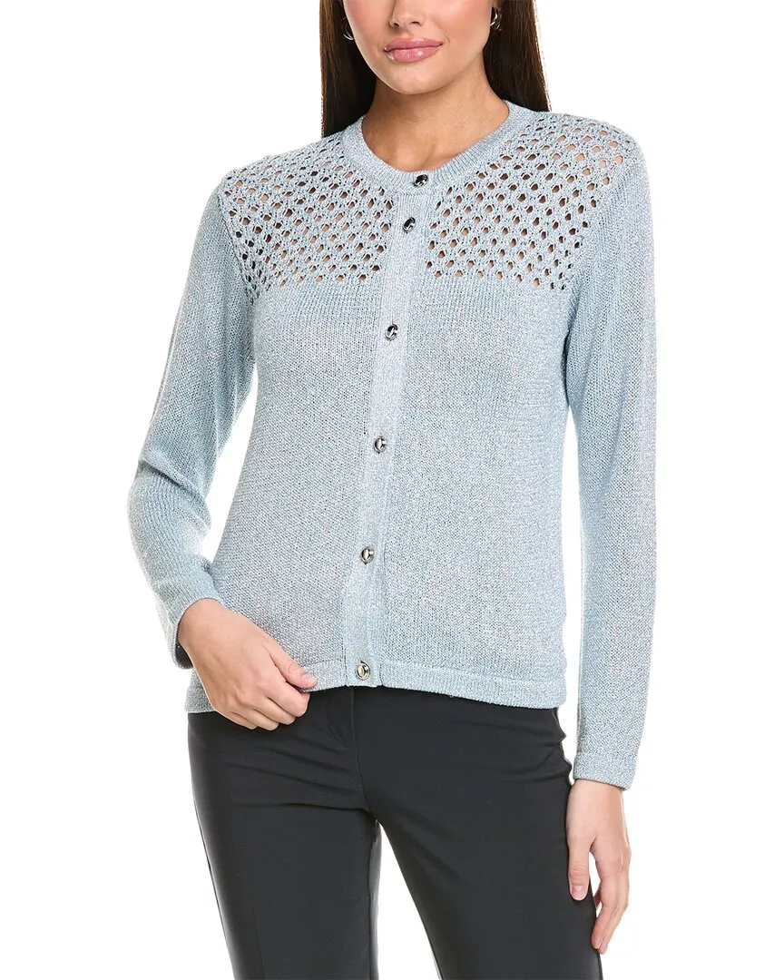 St. John Sparkle Crochet Cardigan