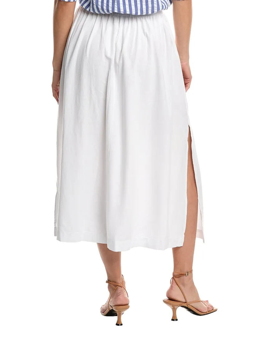 Stateside Linen-Blend Midi Skirt