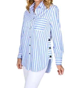 Striped Blouse In Blue And White