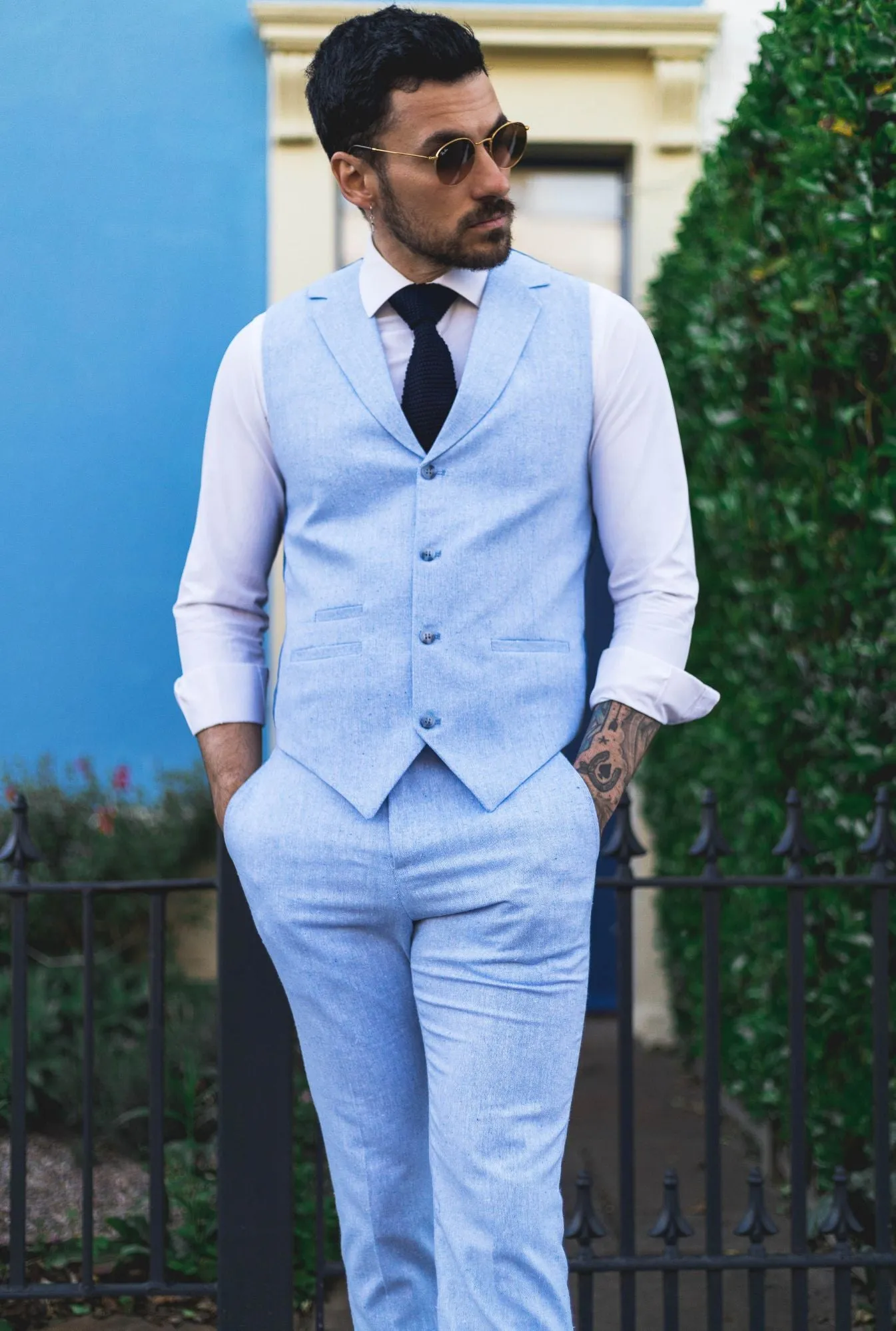 Summer Suit Waistcoat Trousers Wedding