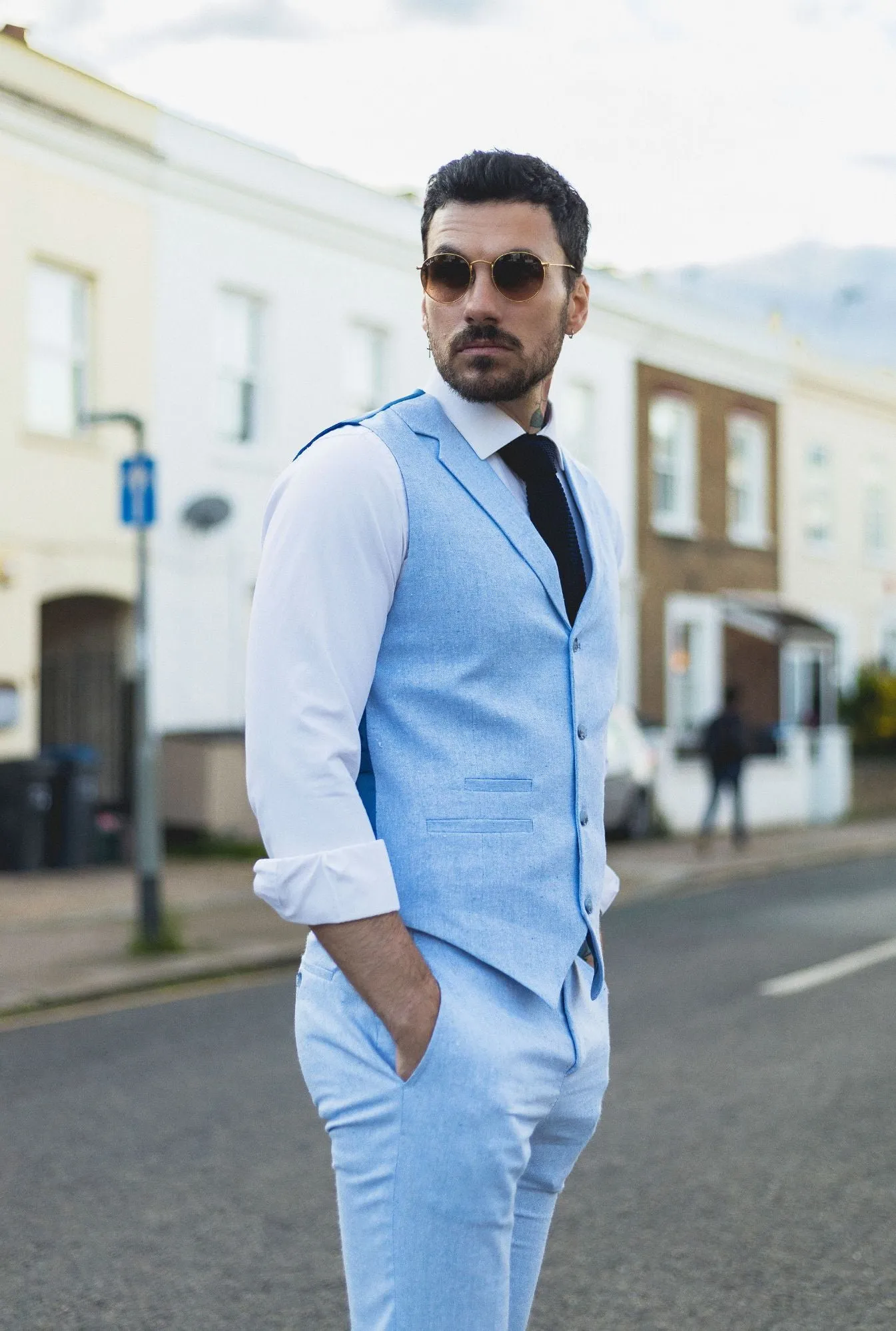 Summer Suit Waistcoat Trousers Wedding