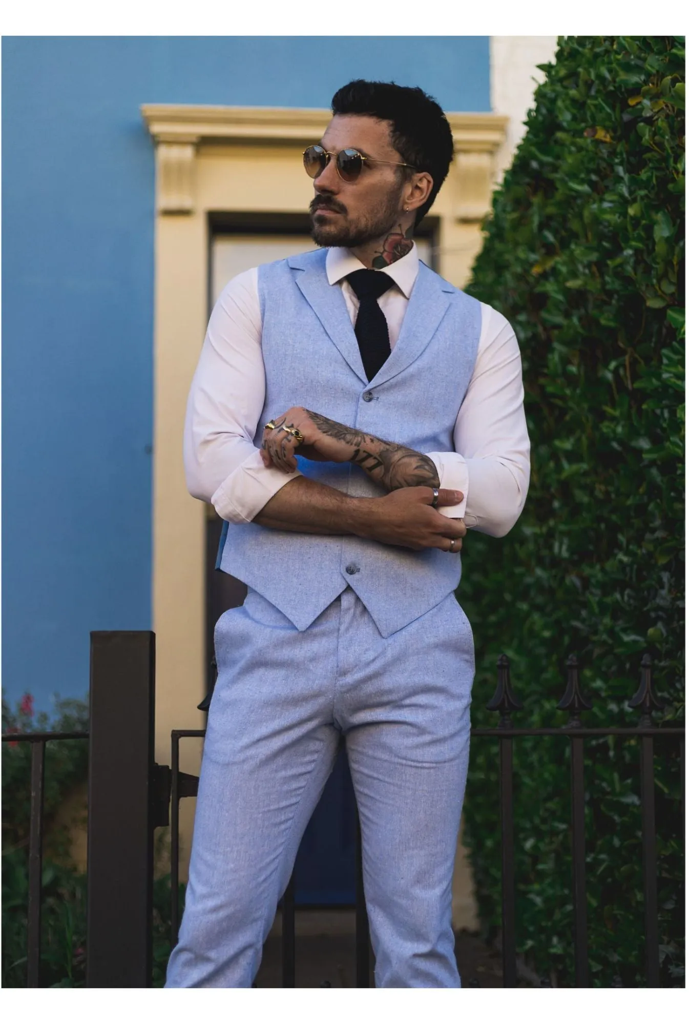 Summer Suit Waistcoat Trousers Wedding