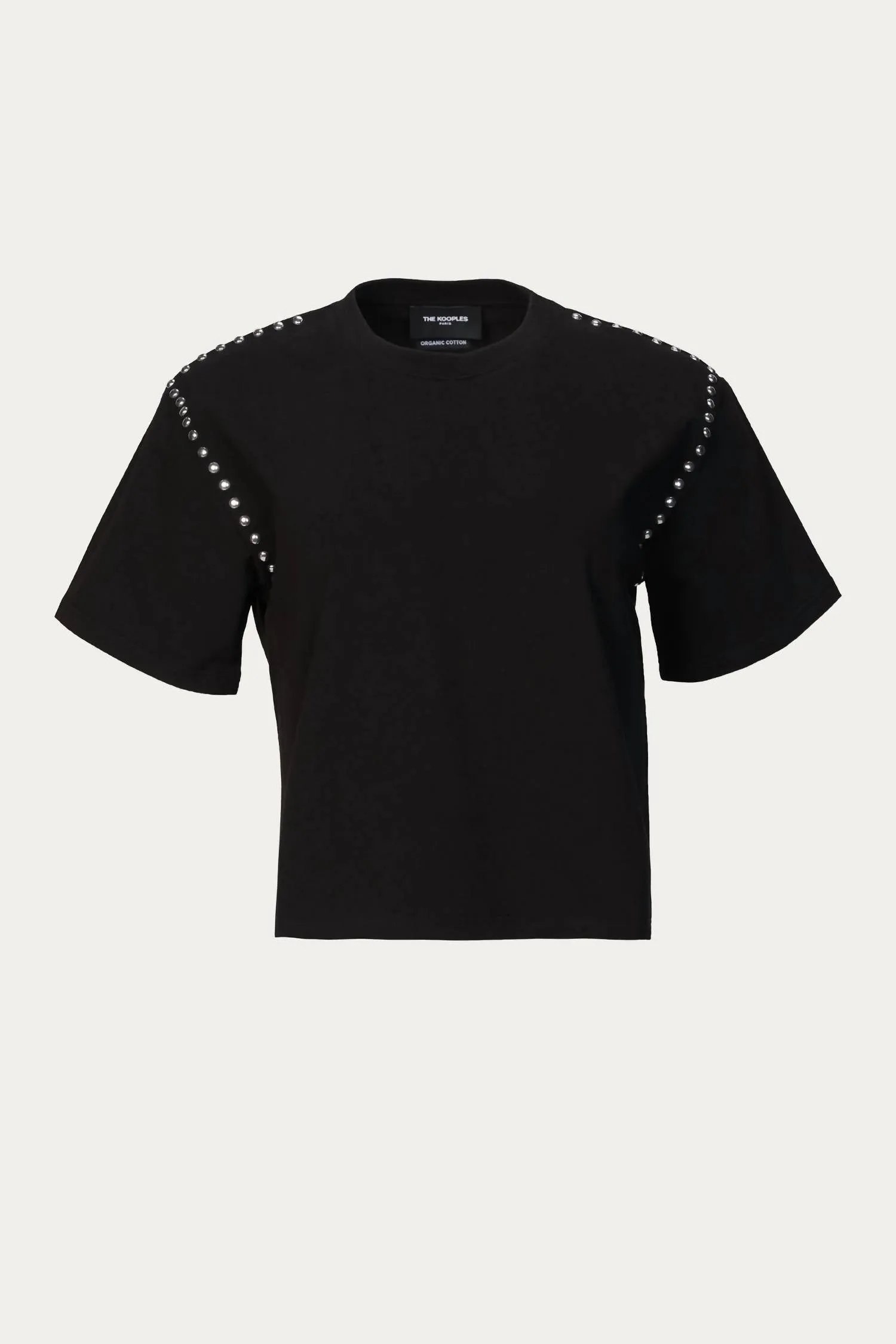 T-Shirt With Studs In Black
