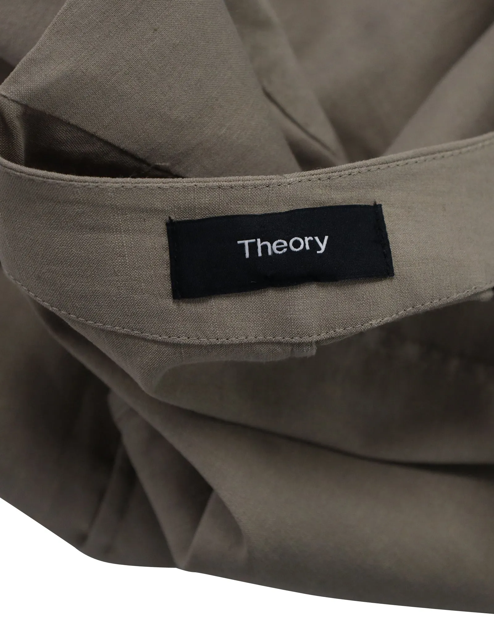 Theory Open-Front Blazer in Beige Linen