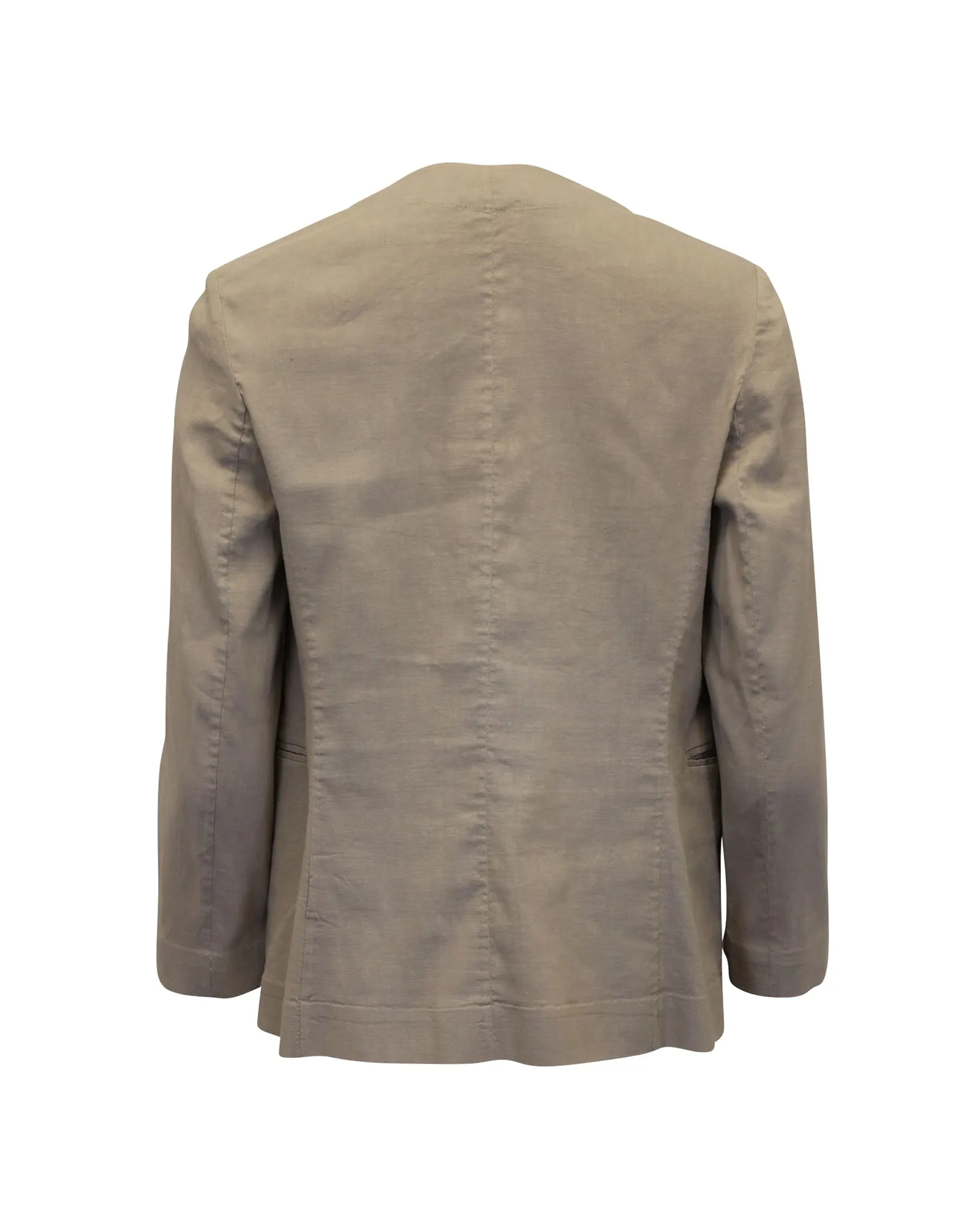 Theory Open-Front Blazer in Beige Linen
