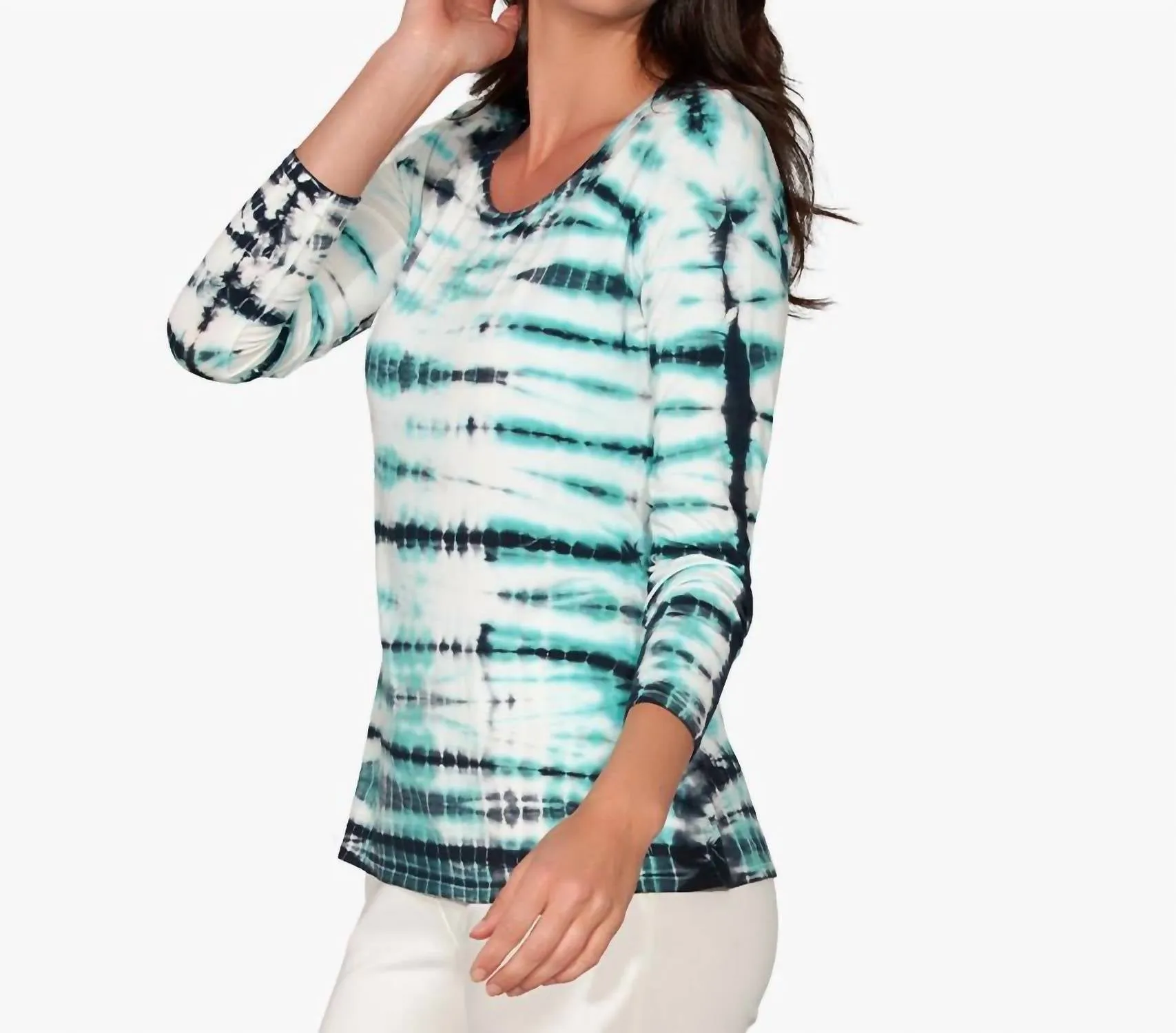 Tie Dyed Every Day Tee In Lagoon Tie Dye