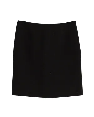 Tom Ford Mini Skirt in Black Wool