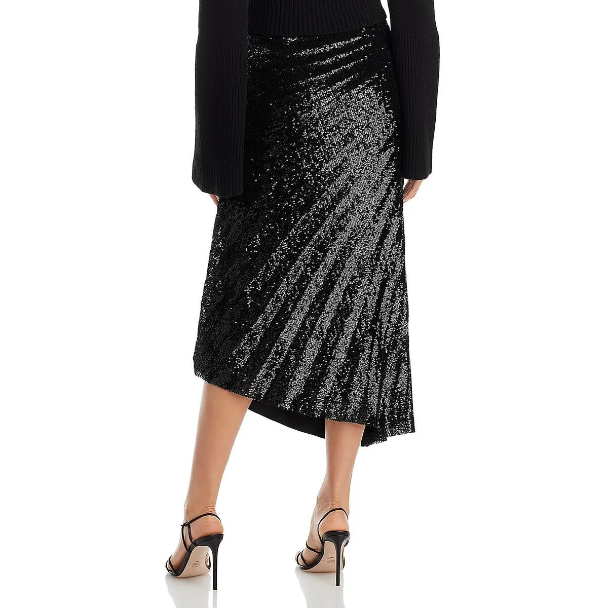 Tori Womens Sequin Long Midi Skirt