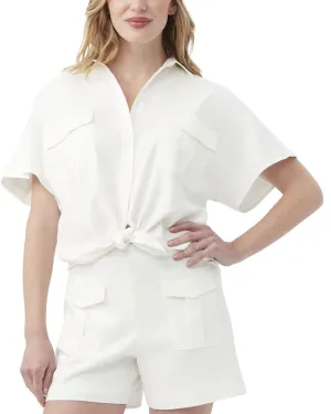 Trina Turk Vara Linen-Blend Top