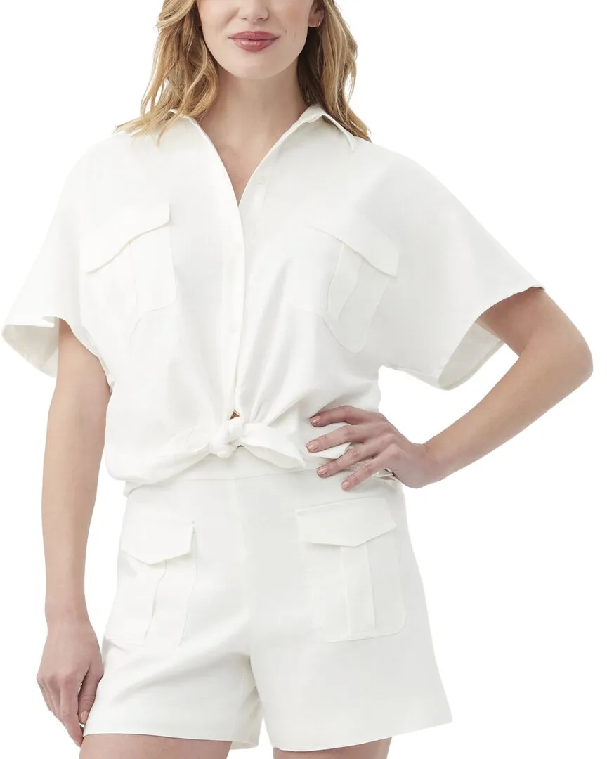 Trina Turk Vara Linen-Blend Top