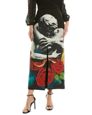 Valentino Wool & Silk-Blend Pencil Skirt
