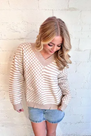 Vans Sweater In Ivory/taupe