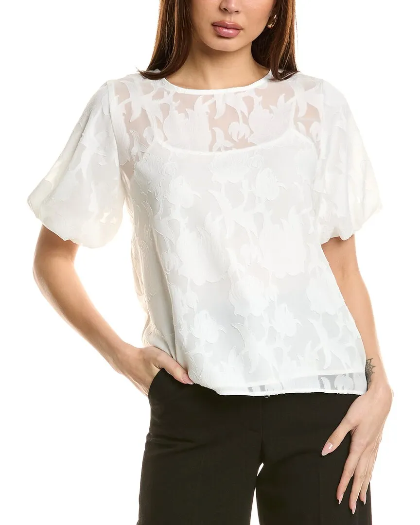 Vince Camuto Fil Coupe Burnout Blouse