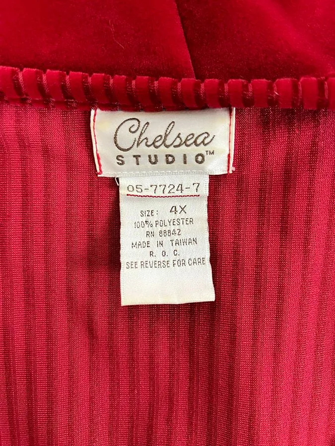 Vintage Chelsea Studio Size 4X (30W) Red Dress