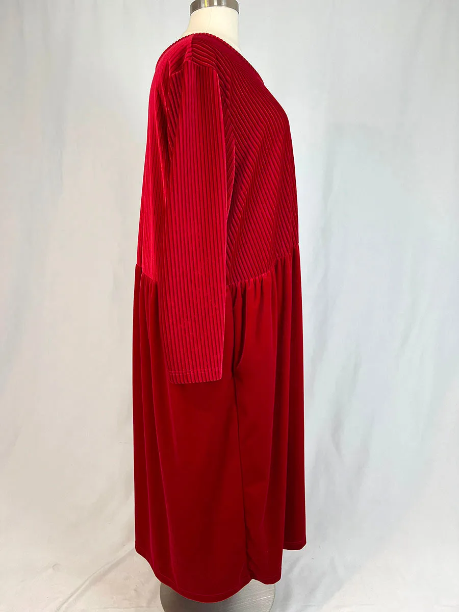 Vintage Chelsea Studio Size 4X (30W) Red Dress