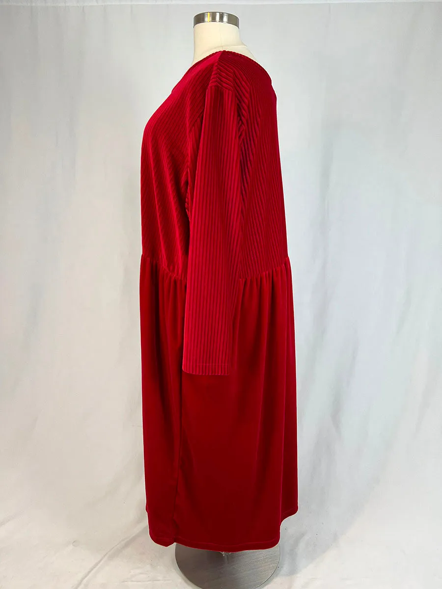 Vintage Chelsea Studio Size 4X (30W) Red Dress