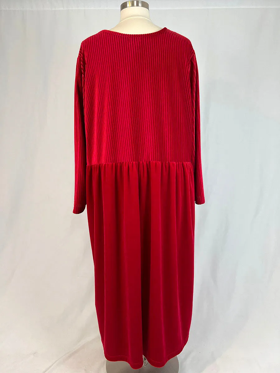 Vintage Chelsea Studio Size 4X (30W) Red Dress