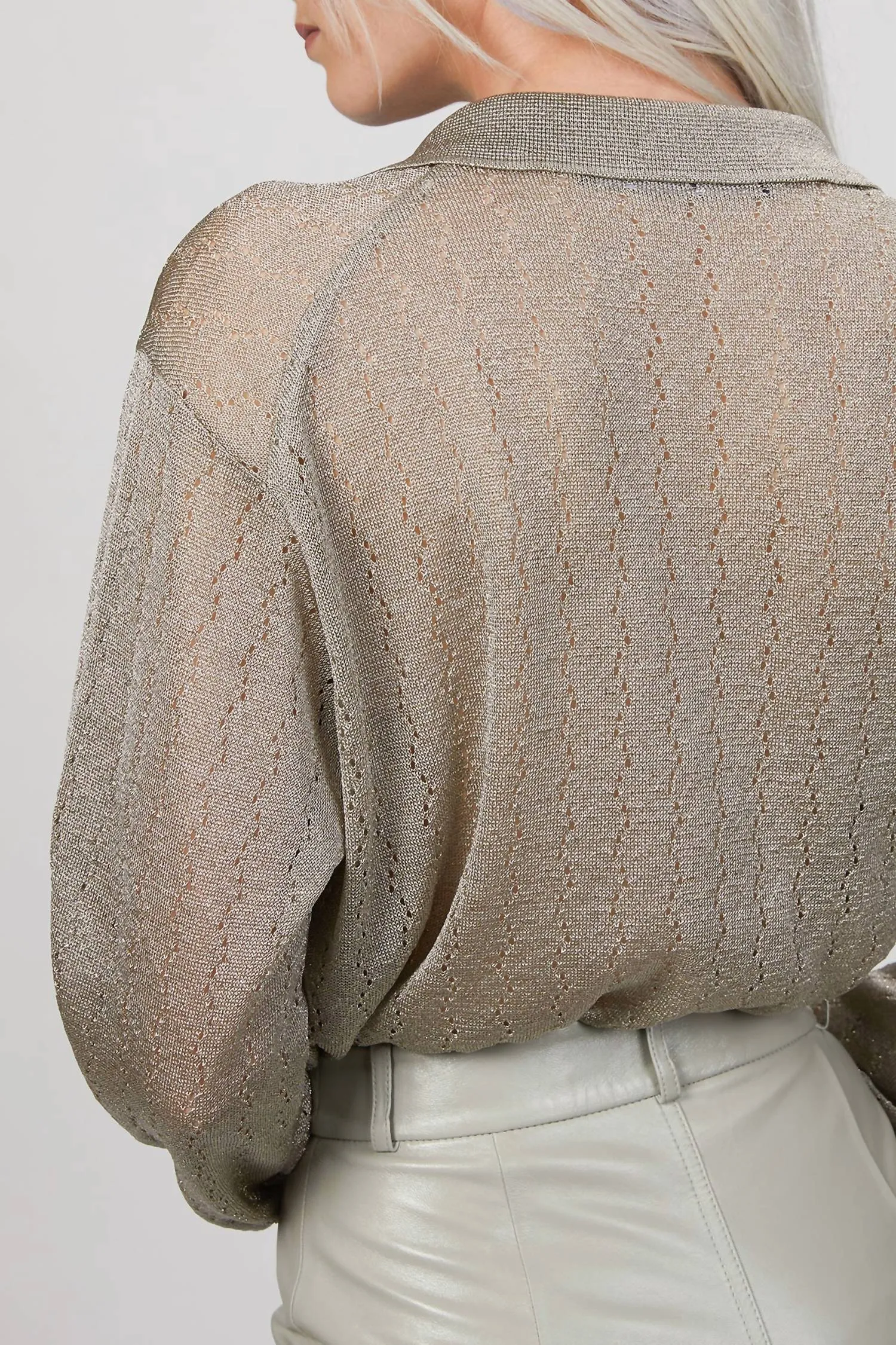 Vintage Knit Shirt In Fresh Breeze