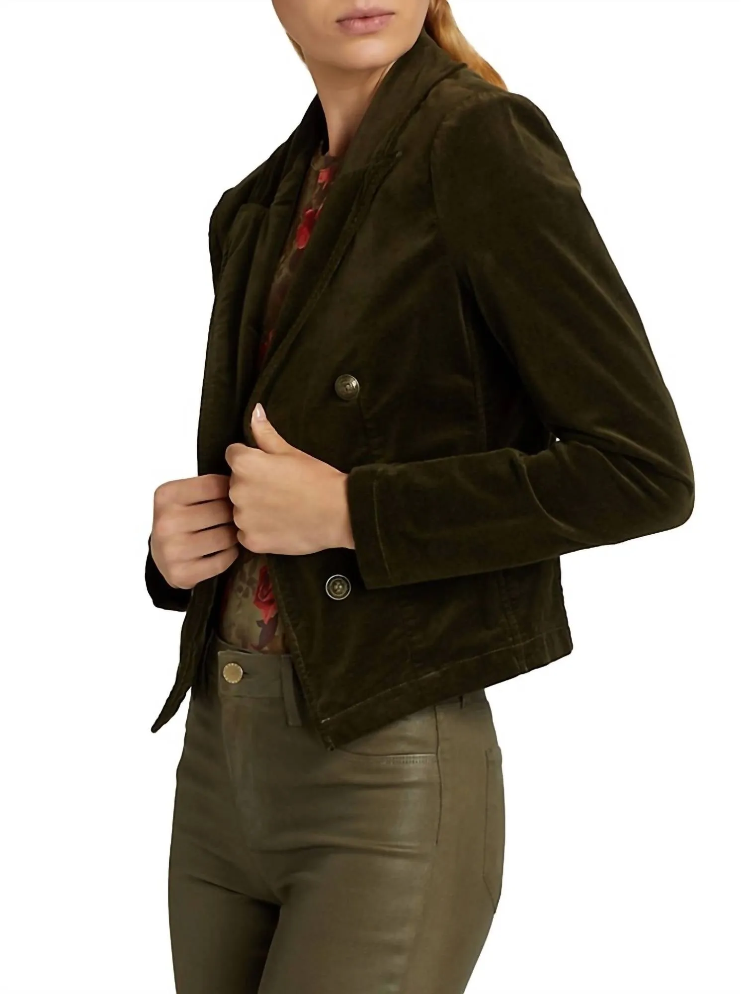 Wayne Crop Jacket In Pine