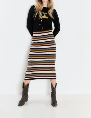 Well Versed Sweater Skirt In Black Combo