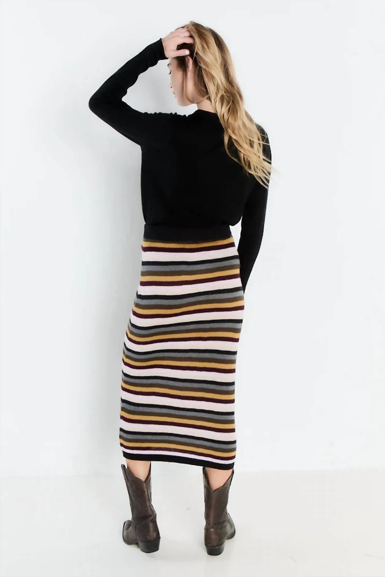 Well Versed Sweater Skirt In Black Combo