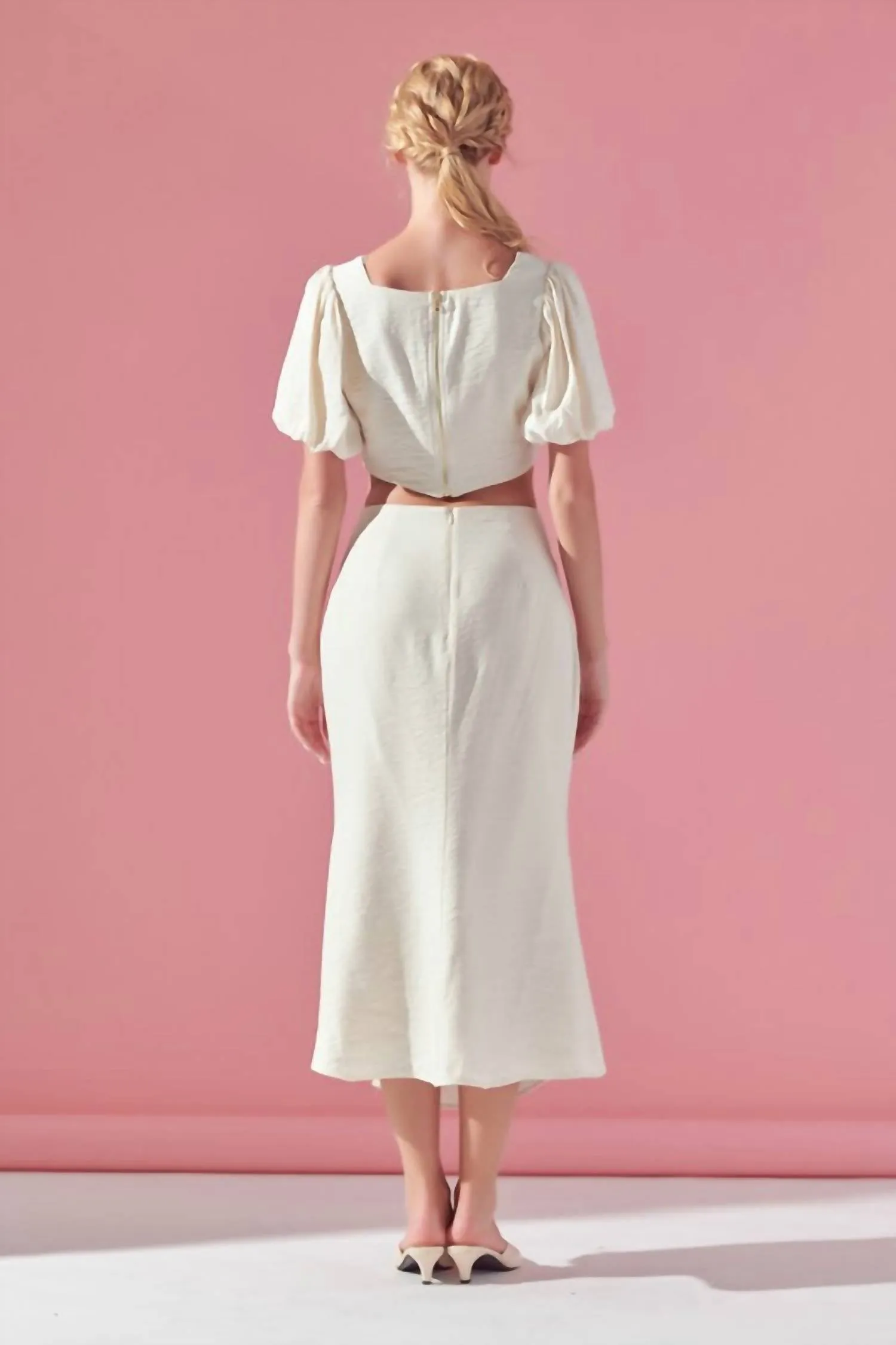 Wildly In Love Set Top Skirt In Ivory