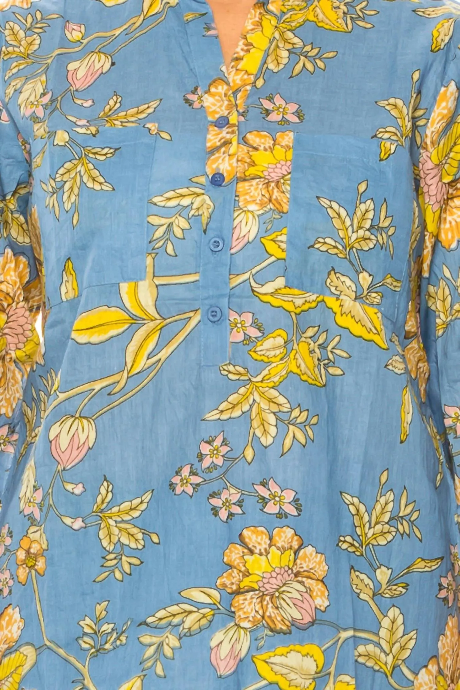 Women In Light Blue Floral