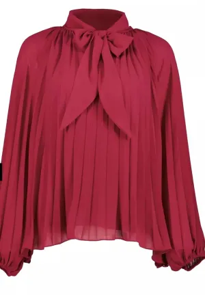 Women Isabella Pleat Detail Top In Pink