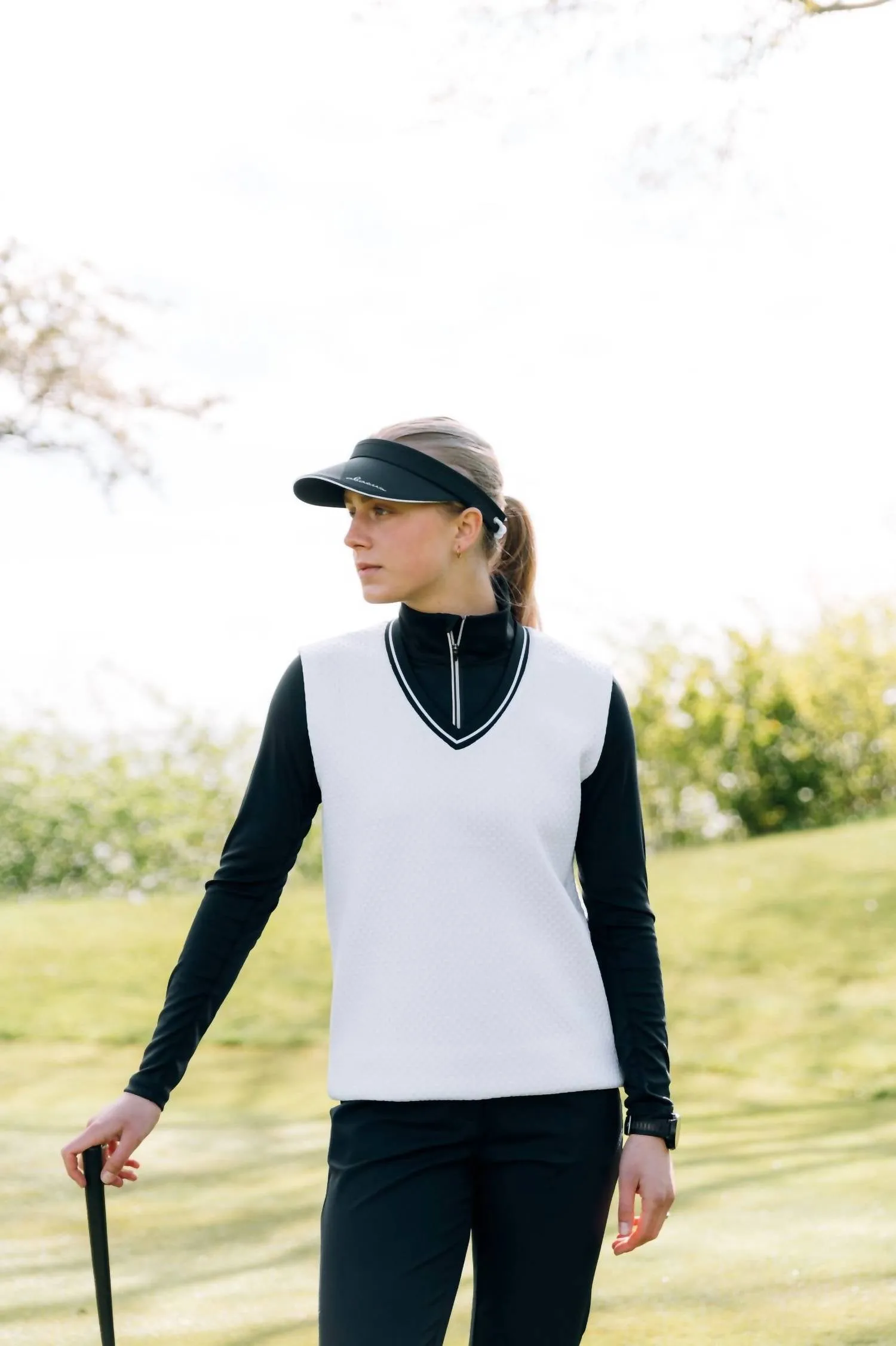 Women Scramble Vest In White