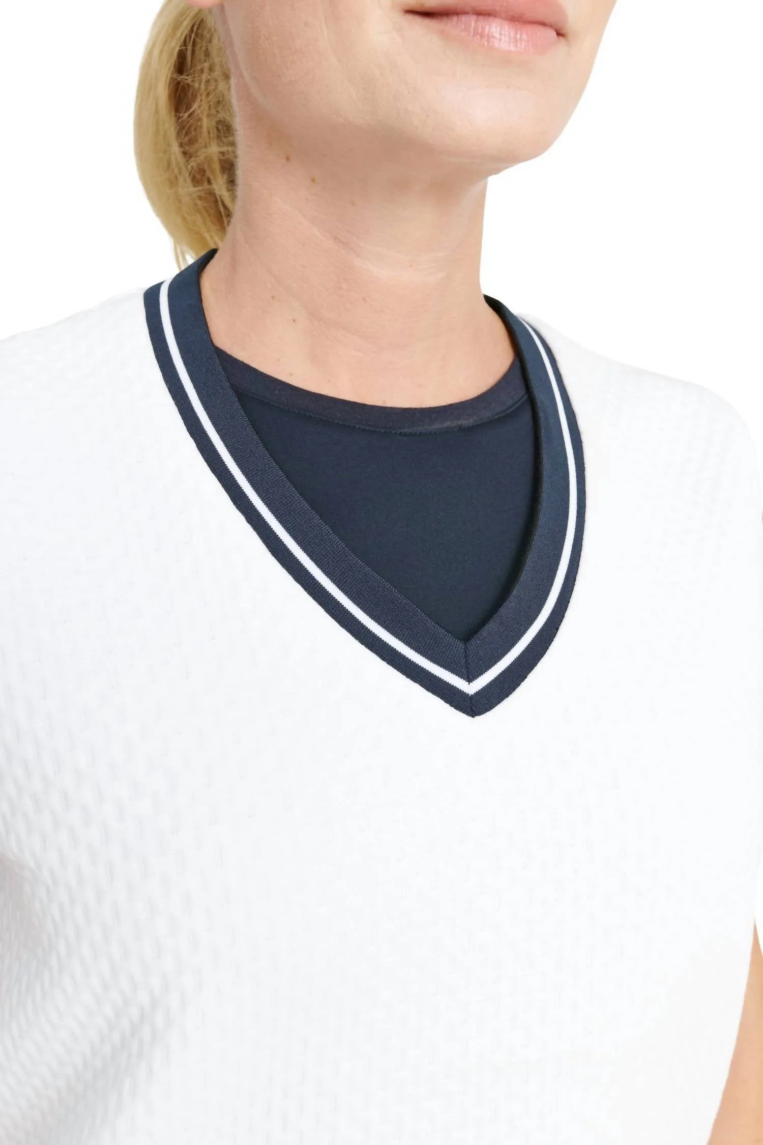 Women Scramble Vest In White