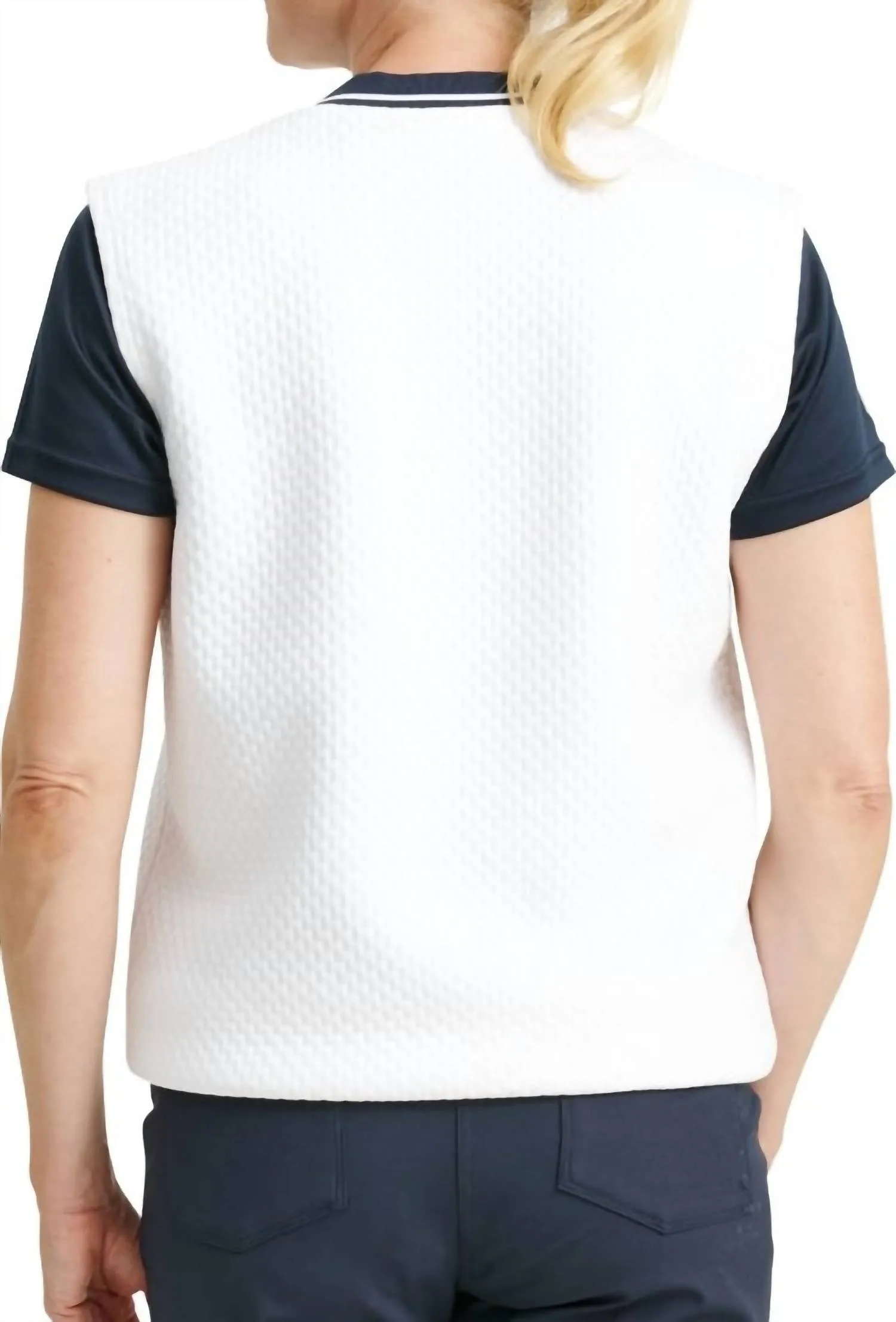 Women Scramble Vest In White