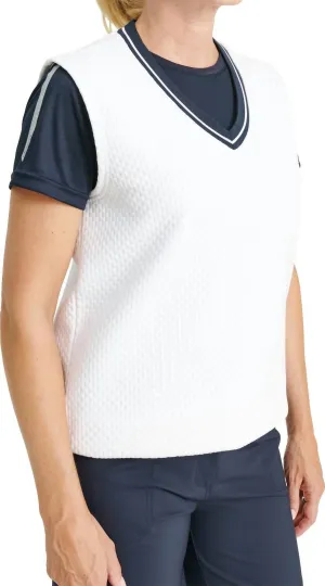 Women Scramble Vest In White