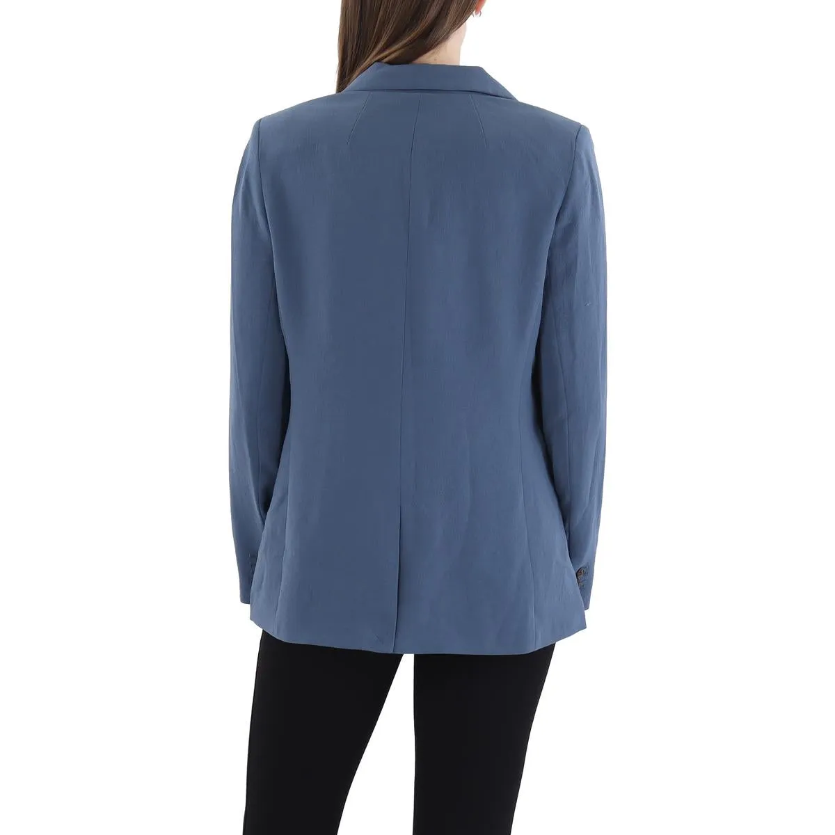 Womens Collar Polyester Double-Breasted Blazer