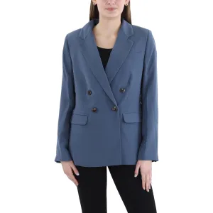 Womens Collar Polyester Double-Breasted Blazer