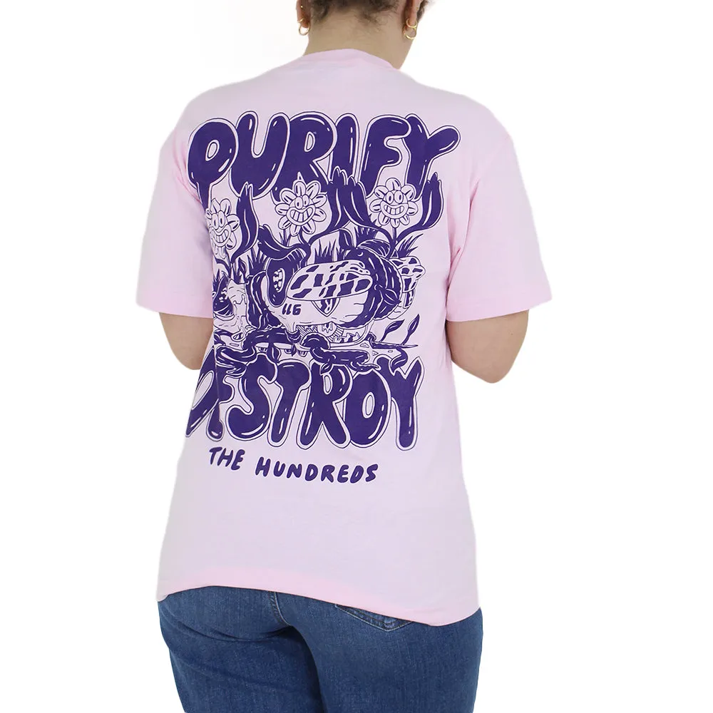 Women's Graphic Print Back Top,Pink