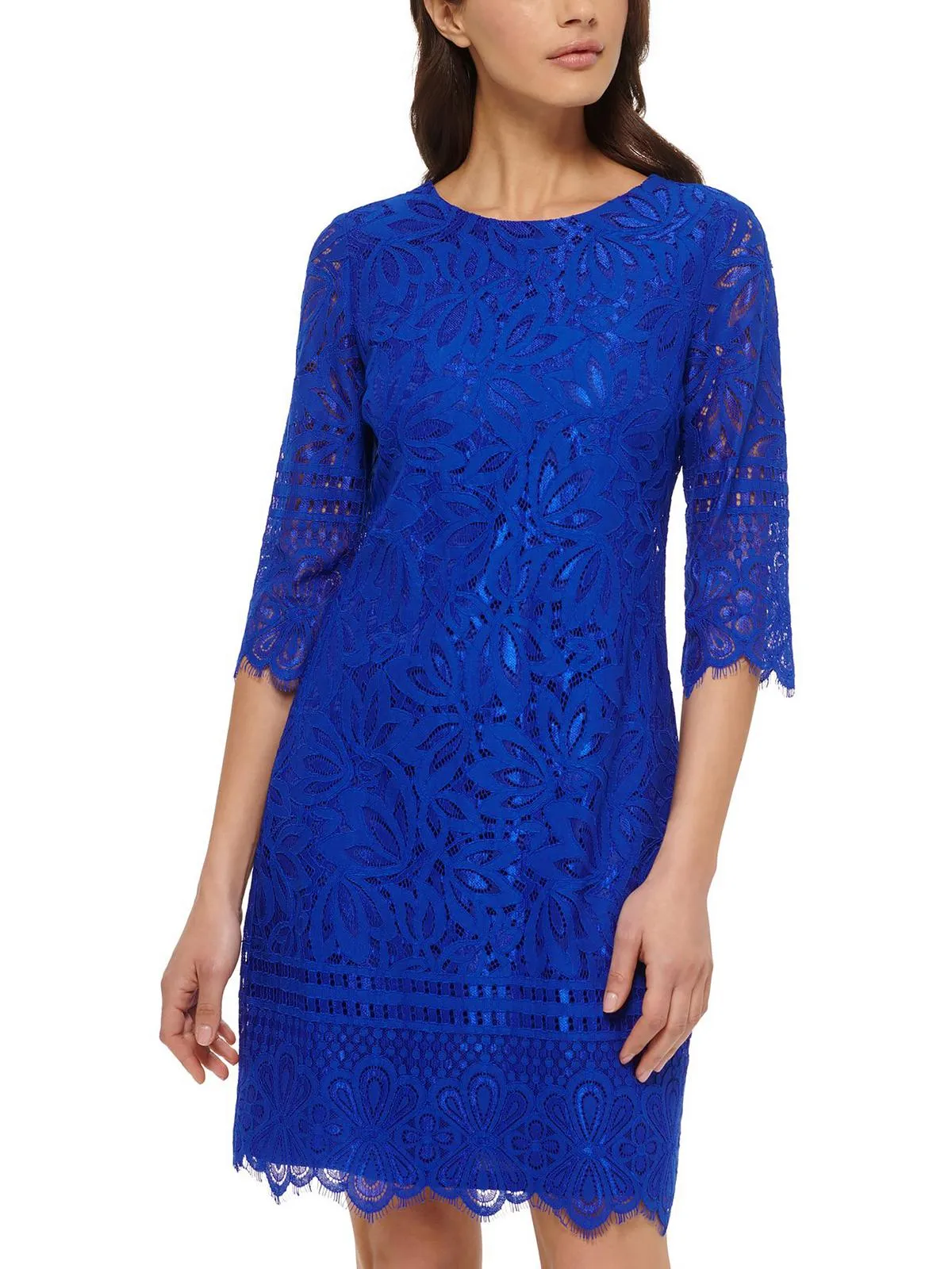 Womens Lace Short Sheath Dress