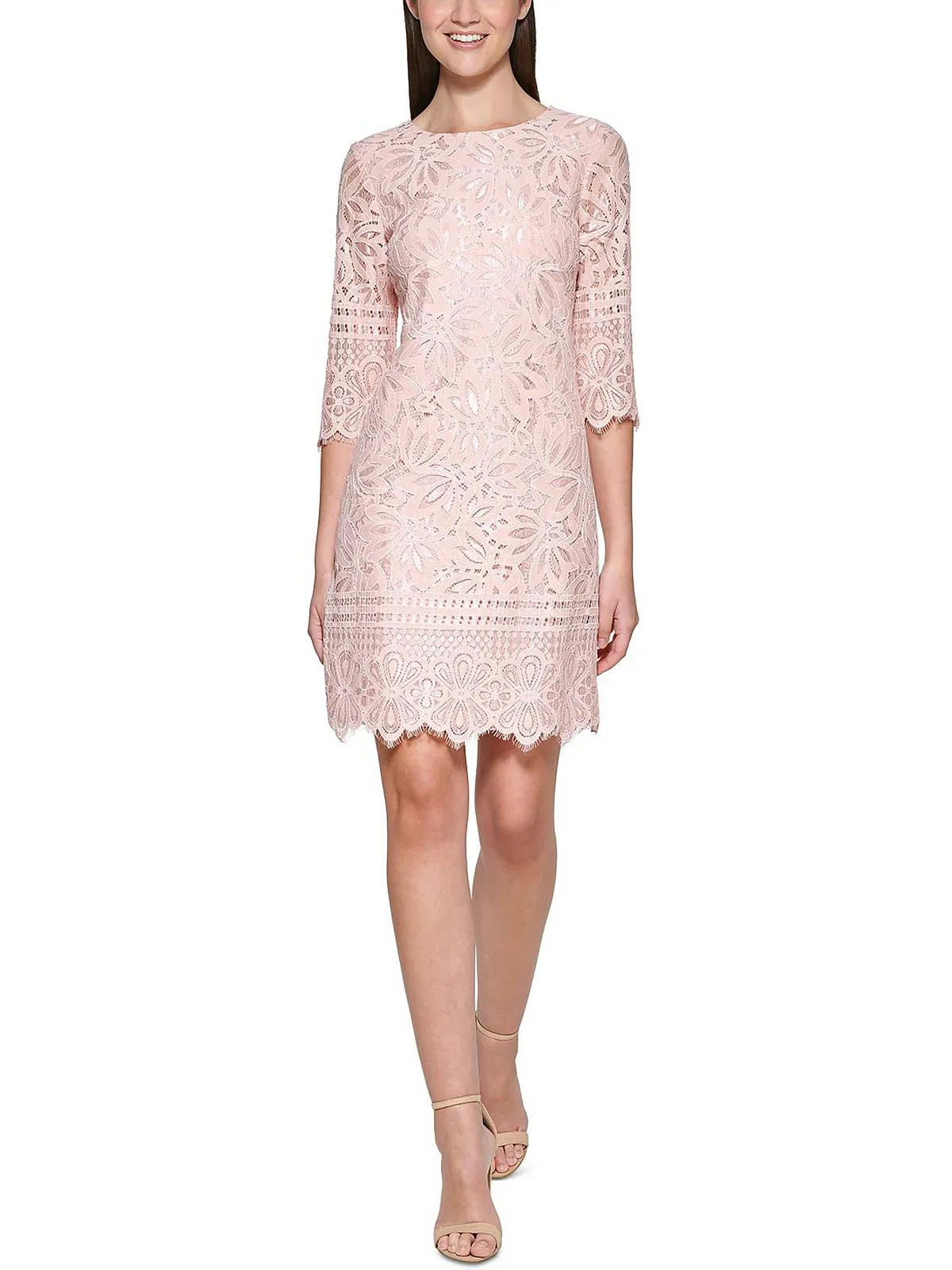 Womens Lace Short Sheath Dress