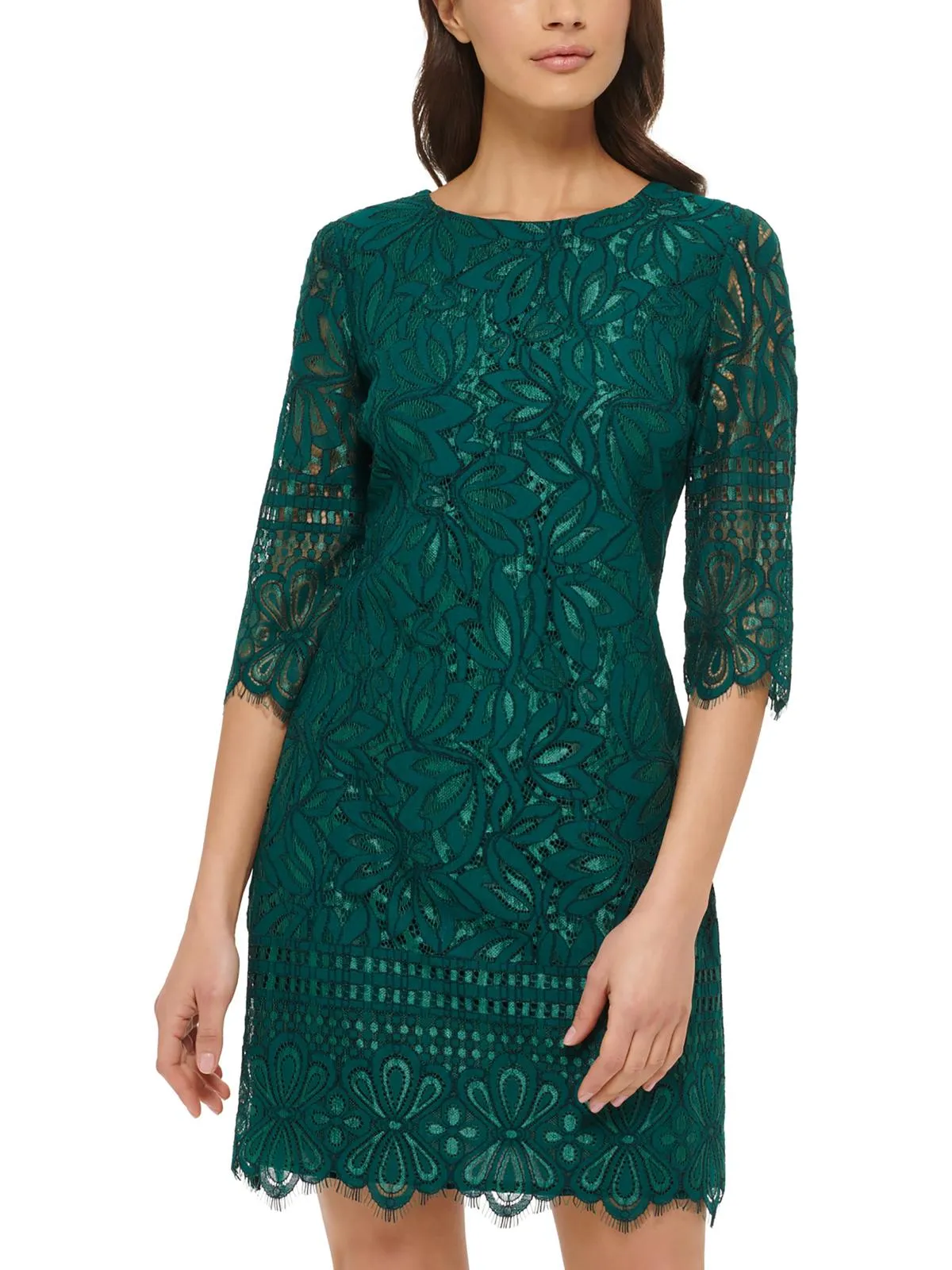 Womens Lace Short Sheath Dress