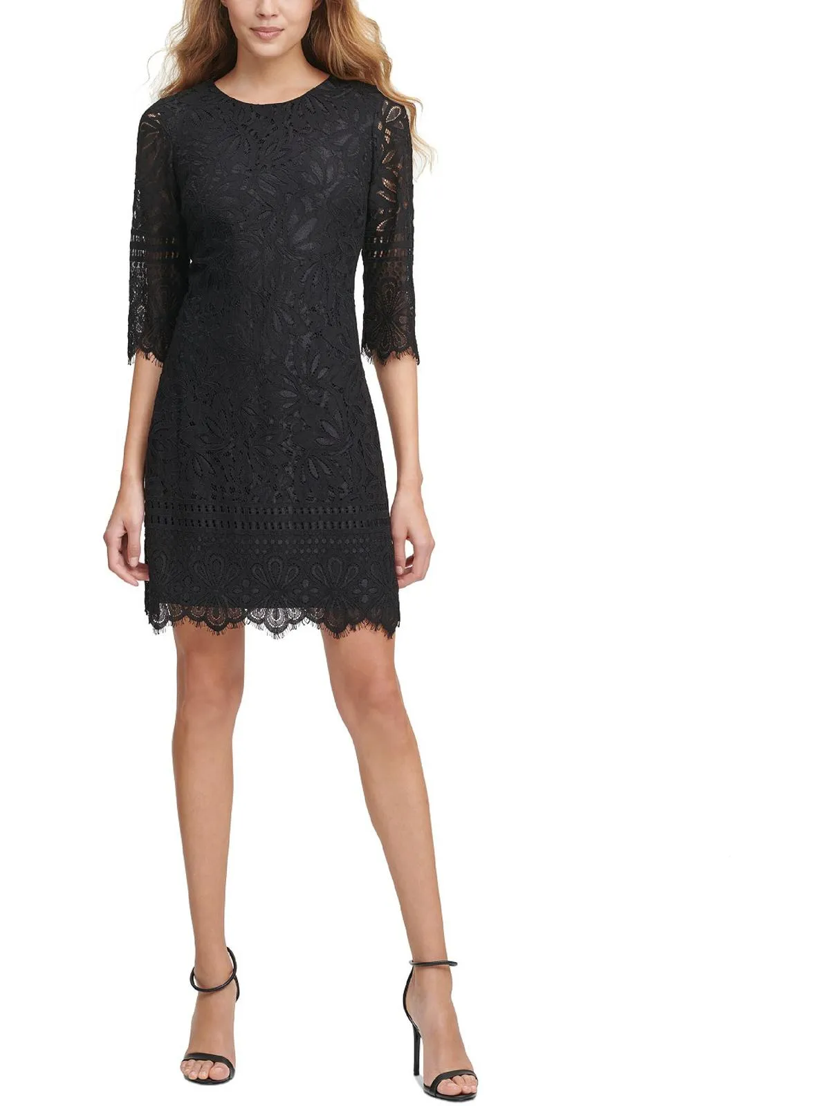 Womens Lace Short Sheath Dress