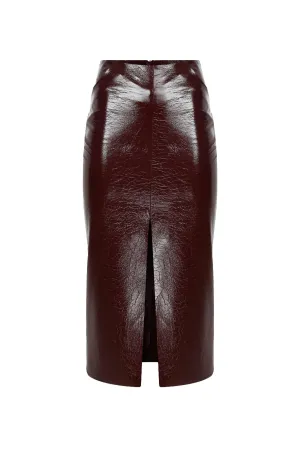 Women's Pencil Skirt In Burgundy