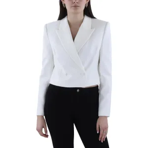 Womens Solid Polyester One-Button Blazer