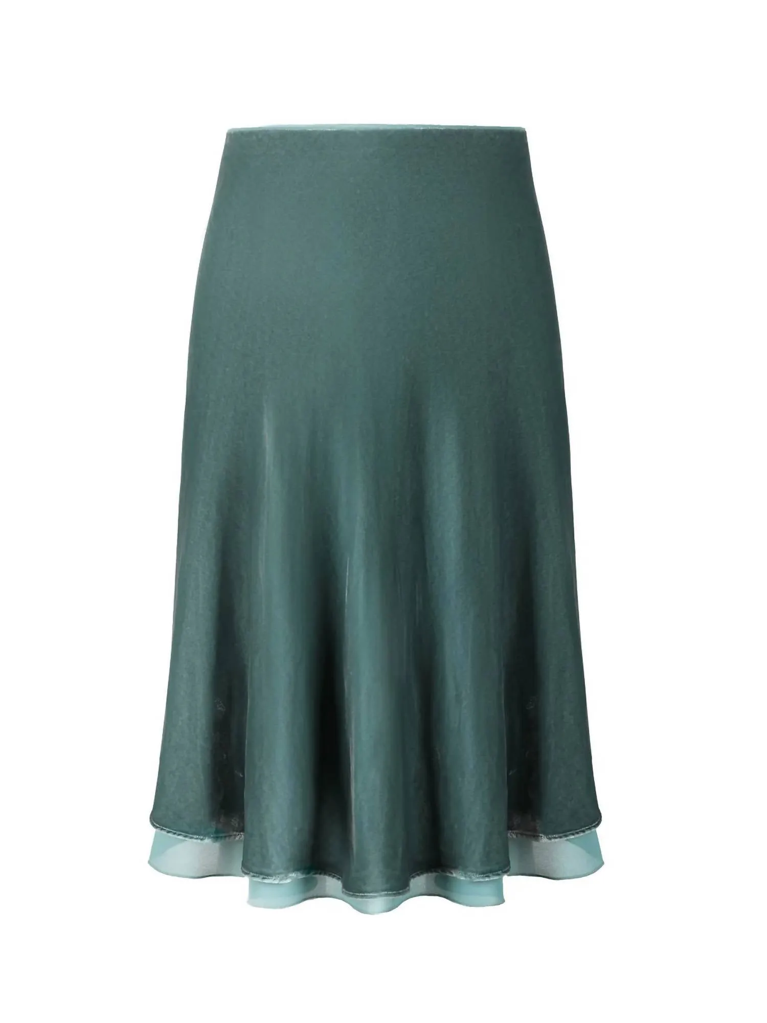 Women's Velvet Romance Skirt In Sage