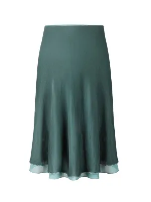 Women's Velvet Romance Skirt In Sage