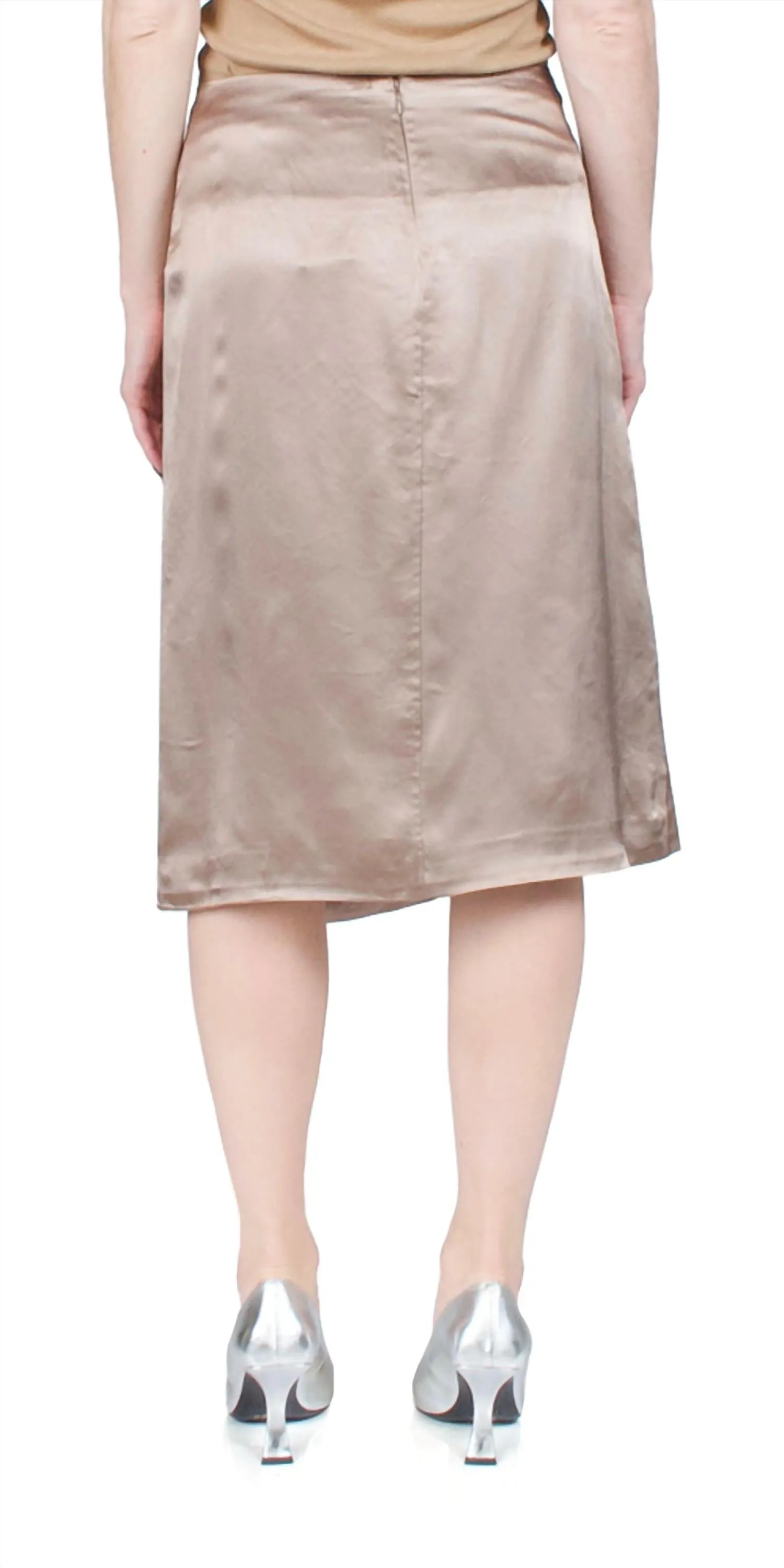 Wrap Midi Skirt In Topaz