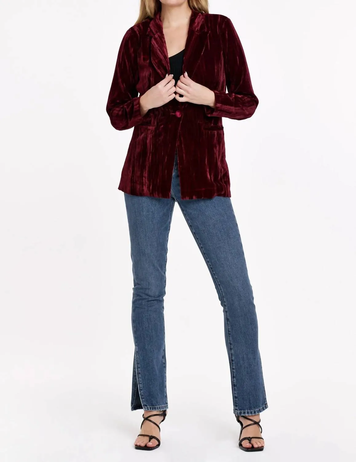Wylie Blazer In Red Plum